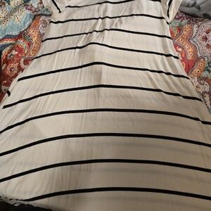 Old Navy Cream and Black Striped Top